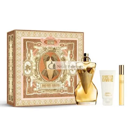 Jean Paul Gaultier Divine for Women 3 Pc Gift Set 3.4oz EDP Spray 0.3oz EDP Spray Mini 2.5oz Body Lotion