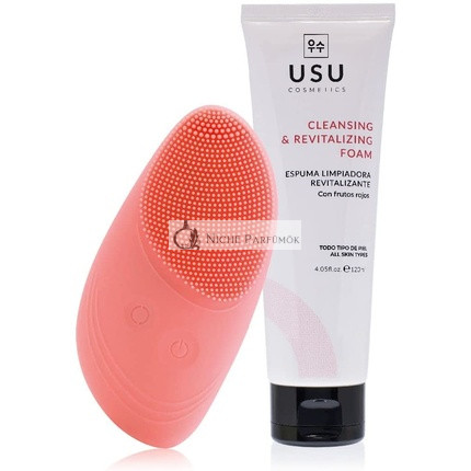 K-Beauty Cleansing Routine Pack 2.0 Red Fruit Facial Cleansing Foam + NUSU Brush 2.0 - USU Cosmetics