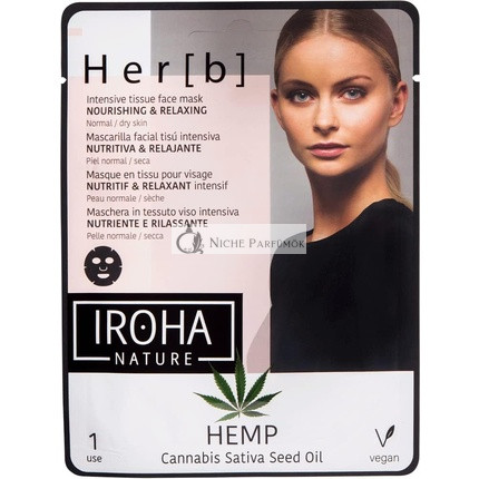 Iroha Nature Facial Tissue Mask Hemp Nourishing and Relaxing
