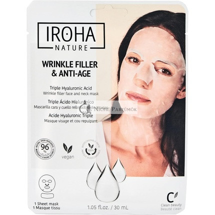 Iroha Nature Anti-Ageing & Wrinkle Filler Sheet Face Mask With Triple Hyaluronic Acid