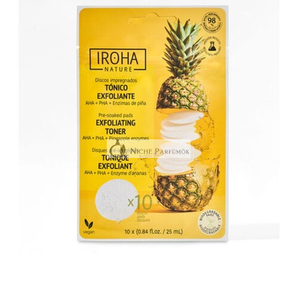 Iroha Unisex Exfoliating Toner Pre-Soaked Pads 10 Count
