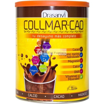 COLLMAR Cao Drasanvi Hydrolyzed Marine Collagen with Cocoa, DHA, Magnesium and Calcium 300g
