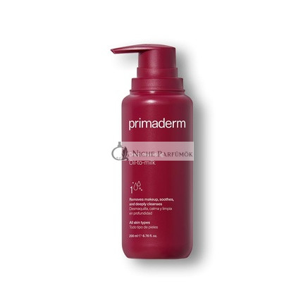 Primaderm Deep Cleansing Oil-to-Milk Face Cleanser Makeup Remover for Waterproof Makeup All Skin Types 200ml