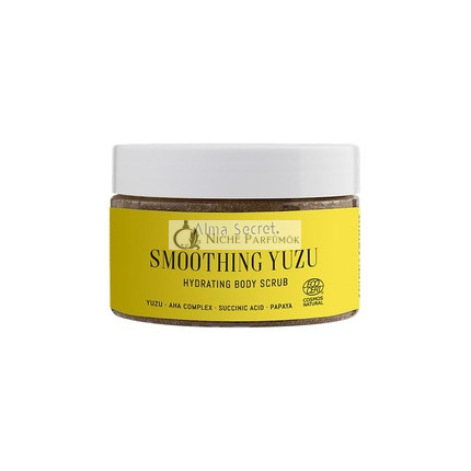 Yuzu Body Scrub with Aha, Body Scrub with Papaya Enzymes and Succinic Acid for All Skin Types ECOCERT COSMOS NATURAL 250ml