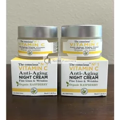   Biovene Barcelona The Conscious Vitamin C Anti-Aging Night Cream Raspberry
