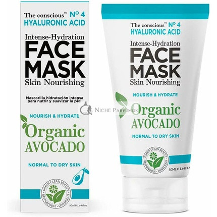 Hyaluronic Acid Intense Hydration Face Mask with Organic Avocado 50ml