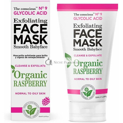 Glycolic Acid Exfoliating Face Mask Organic Raspberry 50ml