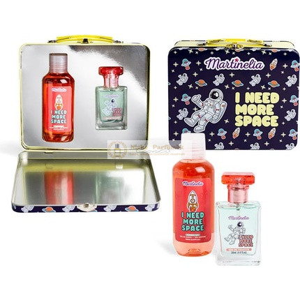 Aquarius Martinelia Űr Készlet Eau de Toilette és Tusfürdő Cool Space Designban Fiúknak és Lányoknak, Frissítő Parfüm és Tusfürdő 30ml/150ml
