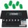 NOOVES NAILS Premium Precured Gel Nail Foils Jade Glitter Green Semi-Hardened Gel Nail Strips Semi-Permanent Gel Stickers
