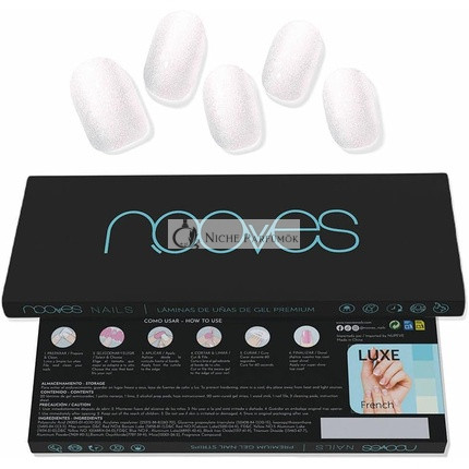 Nooves White Pearl Nail Gel Sheets 20 Pieces
