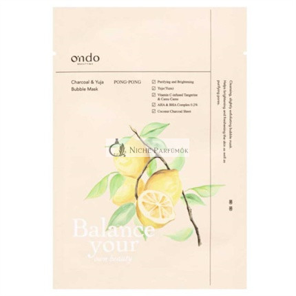 Ondo Charcoal & Yuja Bubble Mask 25g