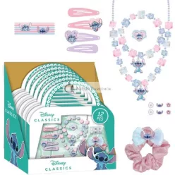   Stitch Children's Beauty Set Multicoloured with 6 Scrunchies, 1 Fabric Scrunchie, 4 Hair Clips, 2 Necklaces, Ring and Stickers