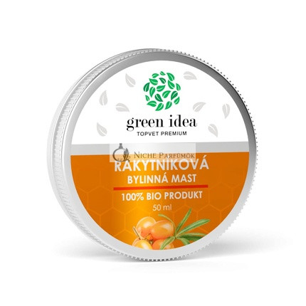 Green Idea Bio-Sea Buckthorn Salve Regenerating for Wound Healing, Burns, Eczema, and Tissue Restoration Natural Antioxidant 50ml