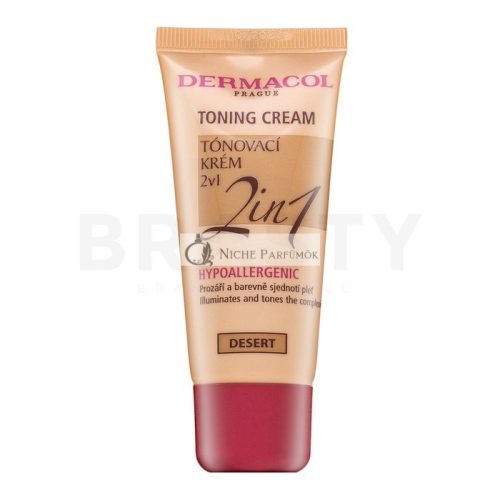 Dermacol Toning Cream 2in1 Toning and Hydrating Emulsion for Even Skin Tone Desert 30 ml
