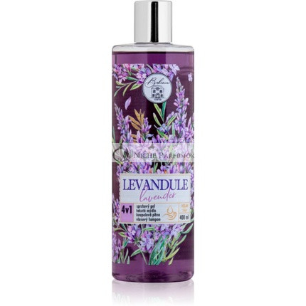 Bohemia Gifts & Cosmetics Flower Line Lavender 4 in 1 Body and Hair Cleansing Gel - 400 ml