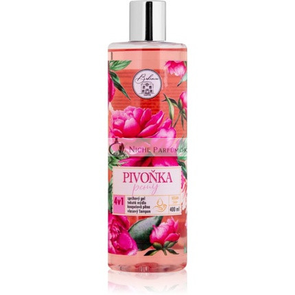 Bohemia Gifts & Cosmetics Peony Gel Detergent for Body and Hair - 400 ml