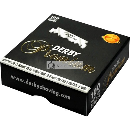 DERBY TOKAI Swedish Steel 100 Half Razor Blades Premium Black
