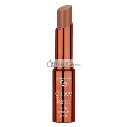 Golden Rose Cosmetics Glow Kiss Tinted Lip Balm with SPF15 Vegan Formula Choco Cake