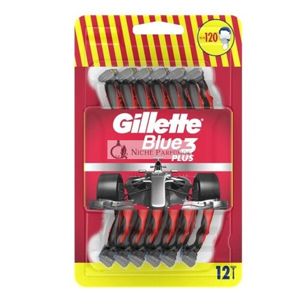 Gillette Disposable Razors For Men Blue3 Red - 12 Pieces