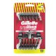 Gillette Disposable Razors For Men Blue3 Red - 12 Pieces