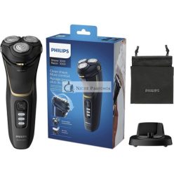   Philips Series 3000 Men's Electric Shaver with 5D Pivot & Flex Heads Black Gold
