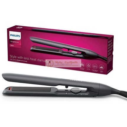 Philips 5000 Series Hair Straightener with ThermoShield Technology Black Model BHS510/00