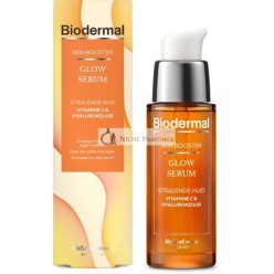   Biodermal Skin Booster Glow Serum - Serum For Radiant Skin With Hyaluronic Acid And Vitamin C - Hyaluronic Acid Serum 30ml