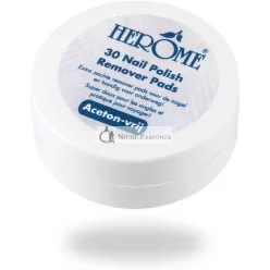   Herome Cosmetics Caring Nail Polish Remover 30 Cotton Pads Lanolin-Enriched