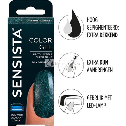 Sensista Color Gel Glimmery Greens - Green/Glitter