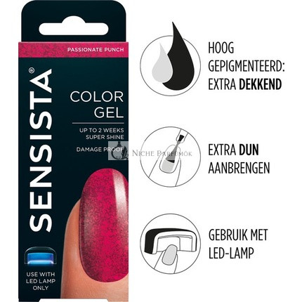 Sensista Color Gel Passionate Punch - Red/Pink Glitter