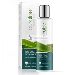   Curaloe Aloe Vera Facial Wash Natural Cleanser for Women and Men 60% Pure Organic Aloe Enriched Acne Treatment Opens Pores - 8oz
