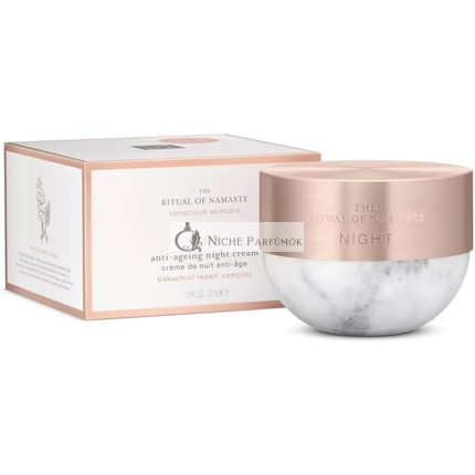 RITUALS Anti-Ageing Night Cream The Ritual of Namaste Light Anti-Wrinkle Face Cream with Bakuchiol Repair Complex 50ml