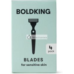   BOLDKING Razor Blades for Sensitive Skin - Refill Blades for Men - 4 Count