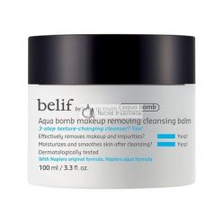   Belif Aqua Bomb Cleansing Balm Makeup Remover Hydrate and Deep Cleanse in 1 Step No Mess Clean Up Melt Away Makeup and SPF Balm to Oil Cleanser Formula No Oily Residue Korean Skin Care