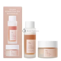   Dr. Ceuracle Vegan Kombucha Tea Beginning Set Starter Kit - Essence 1.69 fl oz, Gel Cream 1.05 oz - Hydrating and Healthy Complexion - Cruelty Free