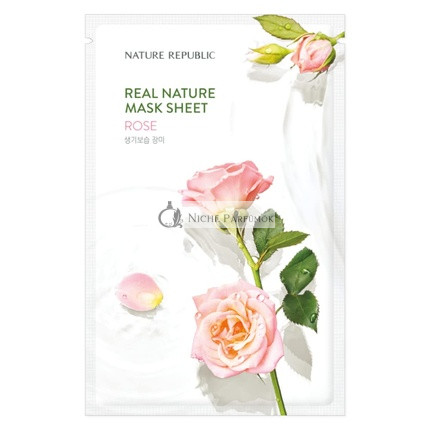 Refreshing Moisturizing Face Mask Sheet Nature Republic Real Nature Rose Extract