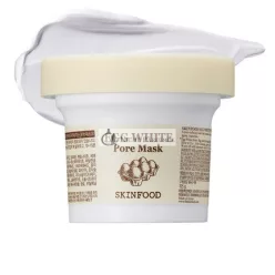   SKINFOOD Egg White Pore Mask 120g Clay Mask Pore Tightening Exfoliator Sebum Absorption Hydra Exfoliant 4.23 oz