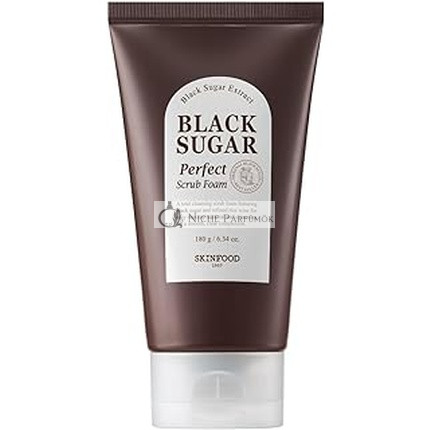 Skin Food Perfect Foam Scrub With Black Sugar 180g - Detoxifying Scrub For Pores