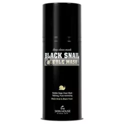   The Skin House Black Snail Bubble Mask 100ml Pore Control Purifying Cleansing Mask 2 in 1 Control Oil Level Paraben Free Cruelty Free Korean Skin Care