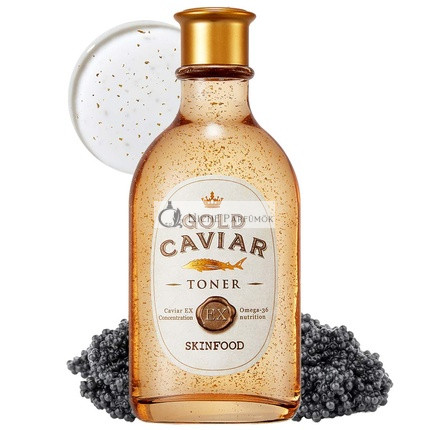 Skinfood Gold Caviar Ex Facial Toner 145ml - Concentrated Caviar & Gold