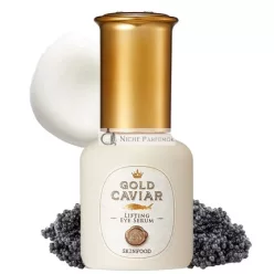   SKINFOOD Gold Caviar EX Lifting Eye Serum 32ml - Concentrated Caviar & Gold Nourishing Eye Essence for Dry Sagging and Aging Skin - Best Illuminating Moisturizers for Drying Skin 1.08 fl.oz