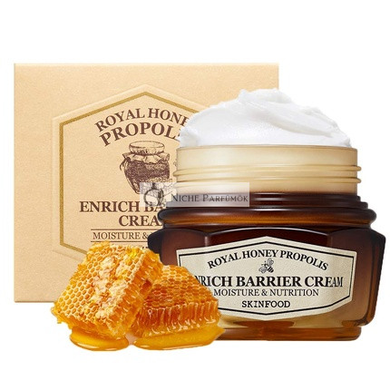 SKIN FOOD Royal Honey Propolis Enrich Barrier Cream 2.13 fl.oz. (63ml) - 50% Black Bee Propolis & Royal Jelly Extract Nourishing Face Cream