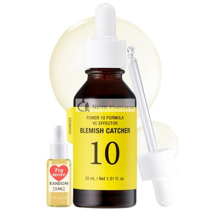 It'S SKIN Power 10 Formula VC Effector Ampoule Serum 30ml Green Tea Extract - Moisturizing Serum for Freckles and Skin Blemishes