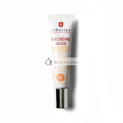 Erborian BB Cream with Ginseng 5-in-1 Tinted Korean Face Care with SPF 20 15ml Nude