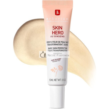 Erborian Skin Hero with White Ginseng 7 Day Nude Skin Perfecting Untinted Face Care with Hyaluronic Acid 15ml