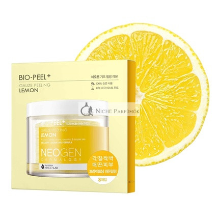 NEOGEN DERMALOGY Bio-Peel Gauze Peeling Pad Collection Exfoliating & Cleansing Peeling Pad with PHA Korean Skin Care 8 Pads Lemon