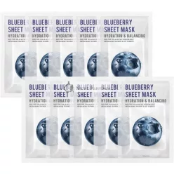   EUNYUL Purity Blueberry Sheet Mask Pack 22ml Korean Skincare Nourishing and Energizing with Natural Ingredients for All Skin Types
