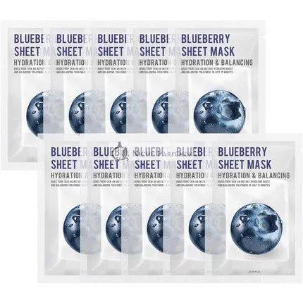 EUNYUL Purity Blueberry Sheet Mask Pack 22ml Korean Skincare Nourishing and Energizing with Natural Ingredients for All Skin Types