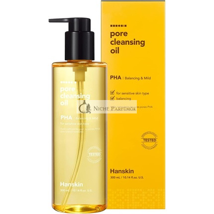 Hanskin Pore Cleansing Oil Gentle Blackhead Cleanser and Makeup Remover for Sensitive Skin [PHA] 300ml