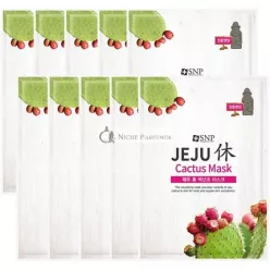   SNP Shining Nature Purity Jeju's Calming Cactus Mask Korean Skin Care 10 Pack Jeju Cactus Nourishing